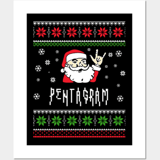 pentagram santa metal Posters and Art